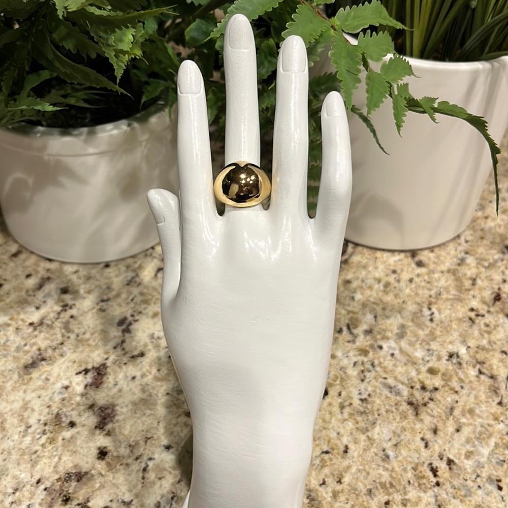Solid 14K Bold Dome Ring